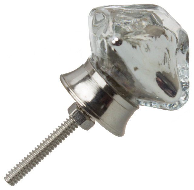 1 3 4 Pyramid Mercury Glass India Cabinet Knob Transitional