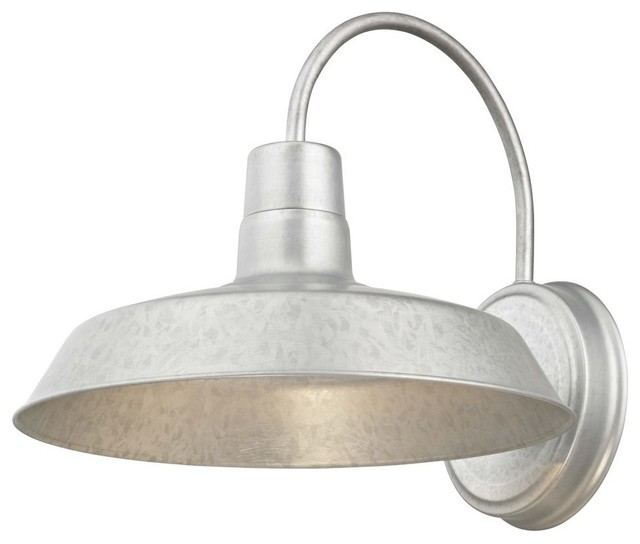 Barn Light Galvanized 12 By Design Classics Lighting Farmhouse Outdoor Wall Lights And Sconces Destination Houzz - Galvanized Wall Lamp