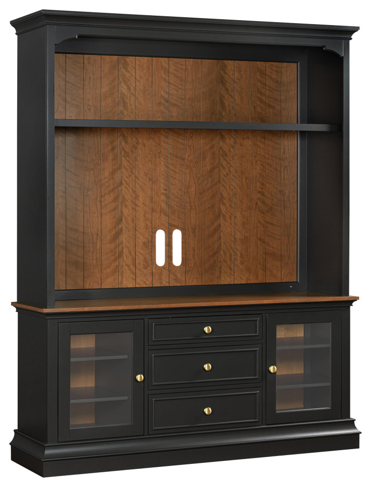 Hudson Charcoal Entertainment Center Transitional Entertainment