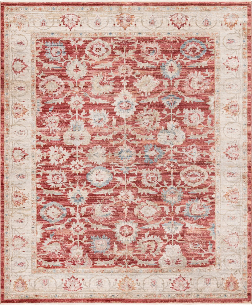 Rug Unique Loom Noble Red Rectangular 9' 0 x 12' 0 Mediterranean