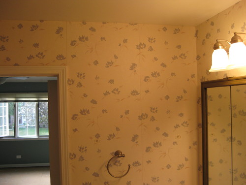 Hall Bathroom Wall Paper Removal