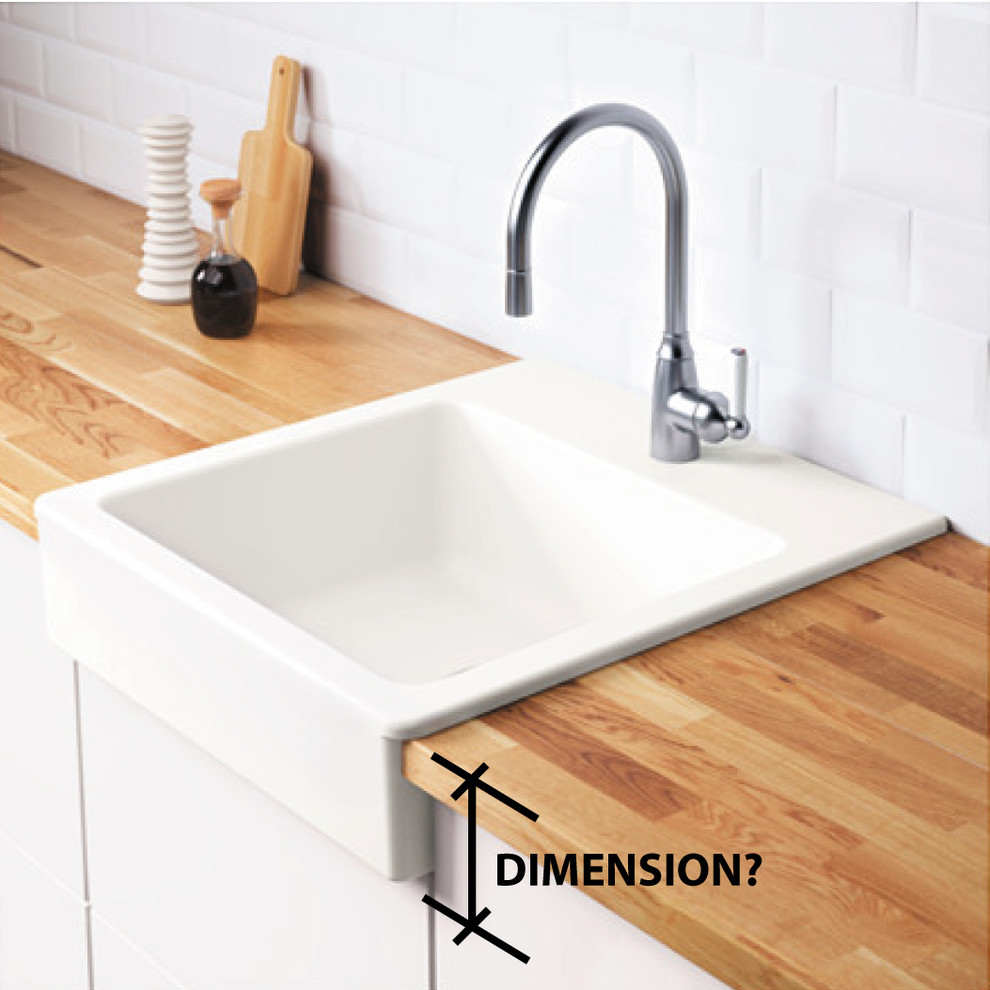IKEA DOMSJO Sink - Apron Front Dimension?