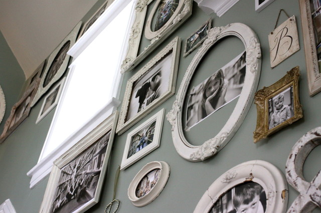 family photo wall eclectic-staircase