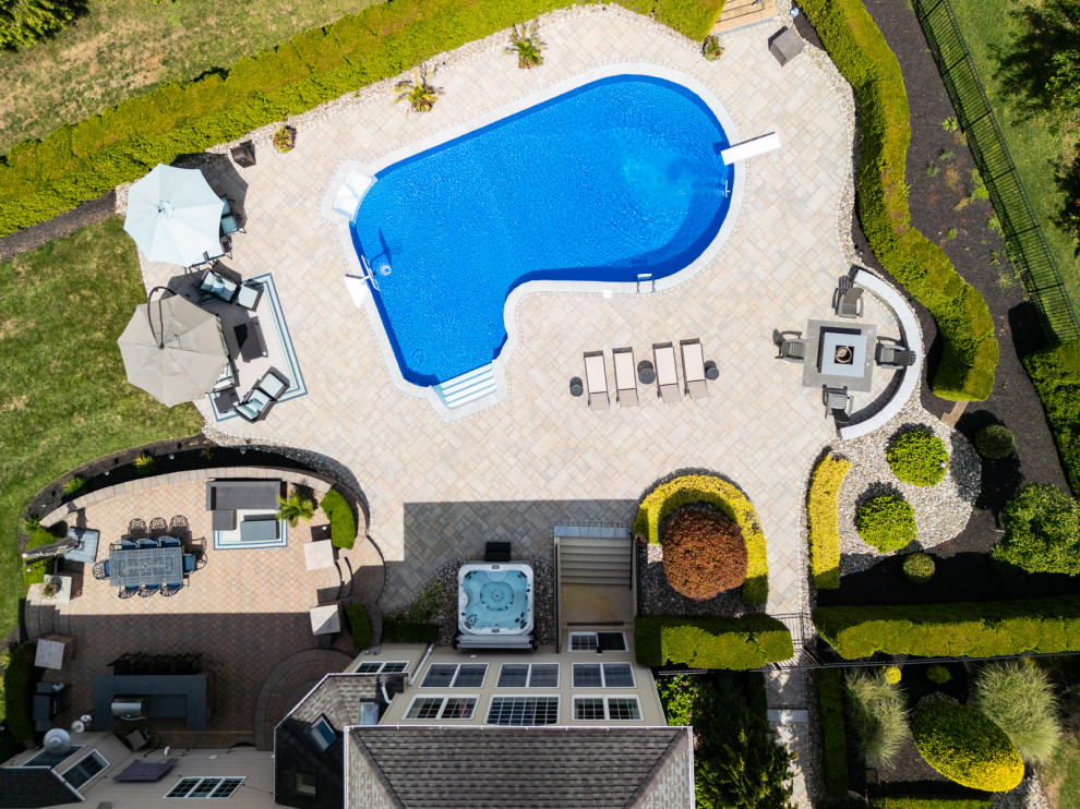 Manalapan, NJ: Pool Renovation & Paver Patio