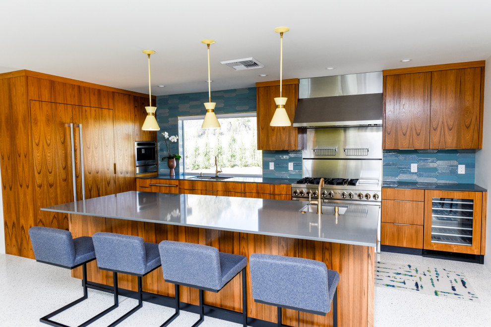 Inspiration for a mid-century modern kitchen remodel in Other