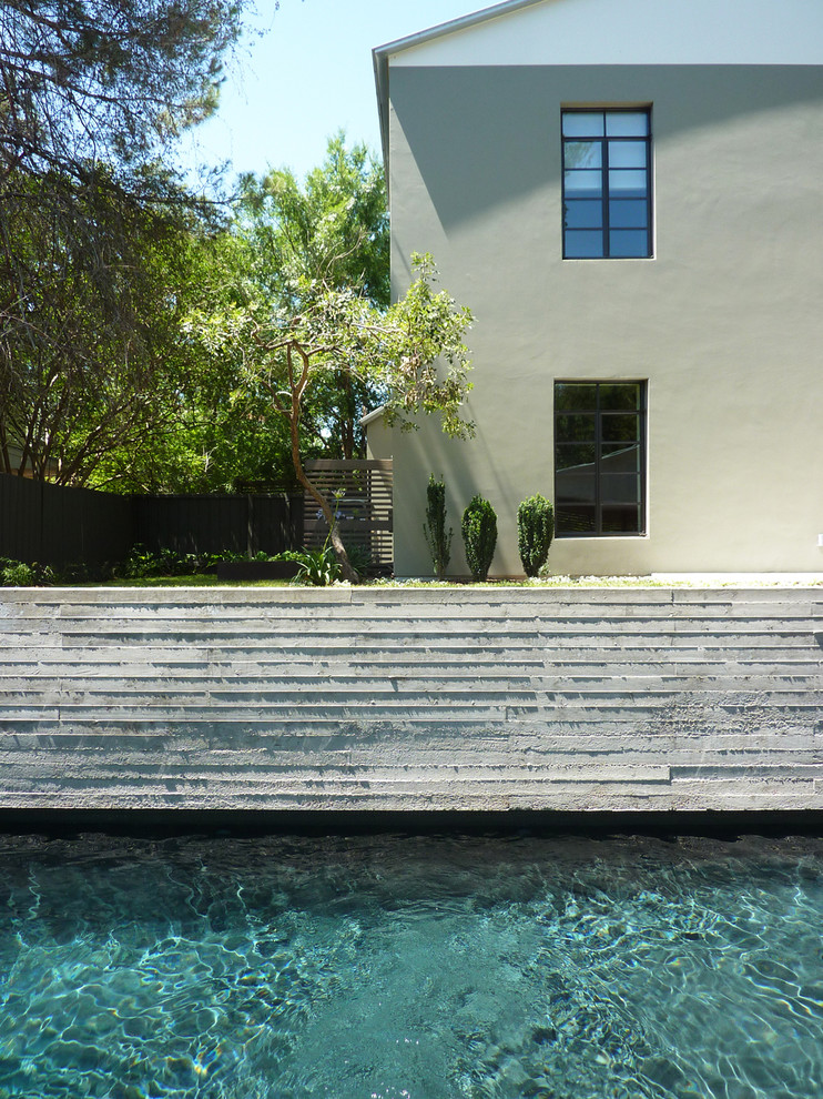 This is an example of a large transitional pool in Austin.