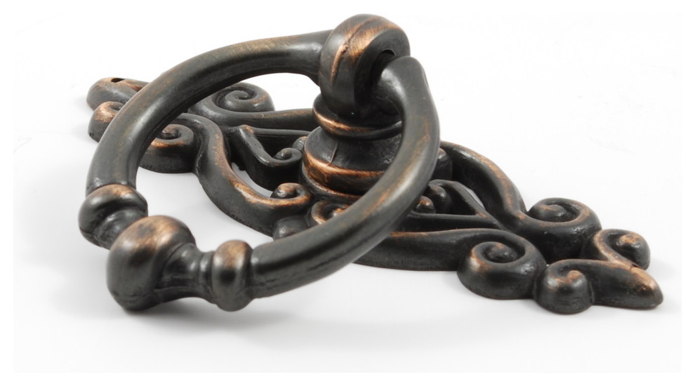 Ring Pull With Backplate Mediterranean And Drawer Handle