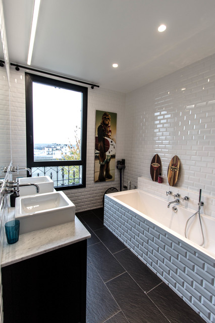 Maison &agrave; Suresnes klassisk-badevaerelse