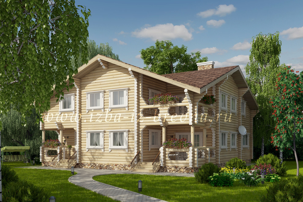 Проекты домов из оцилиндрованного бревна и профилированного бруса