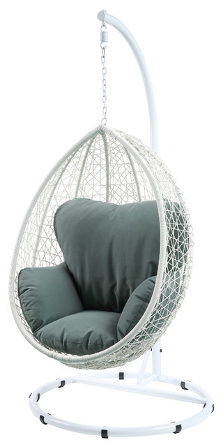 hanging chair with stand white