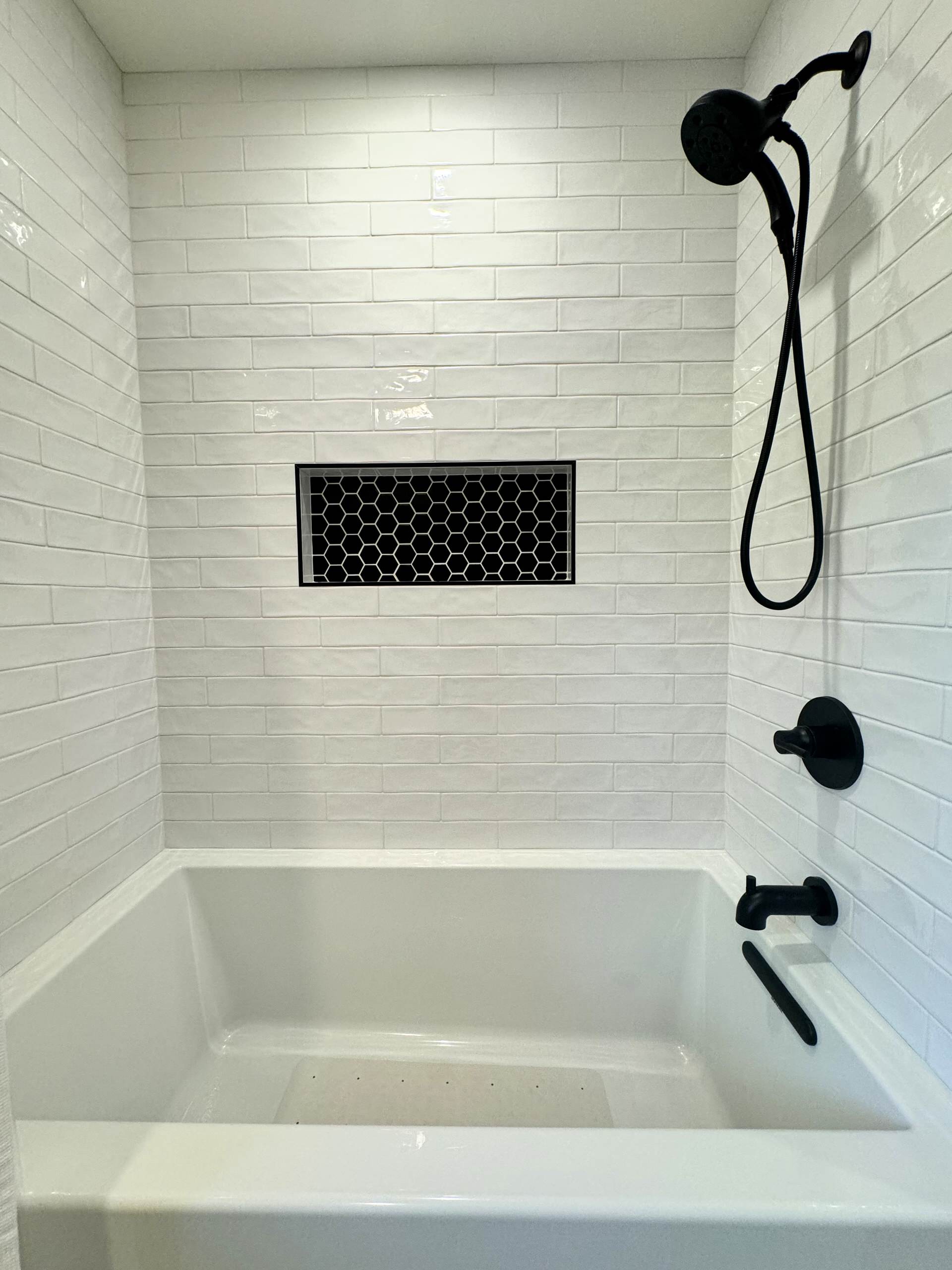 Elegant Rustic Luxe Bathroom renovation.