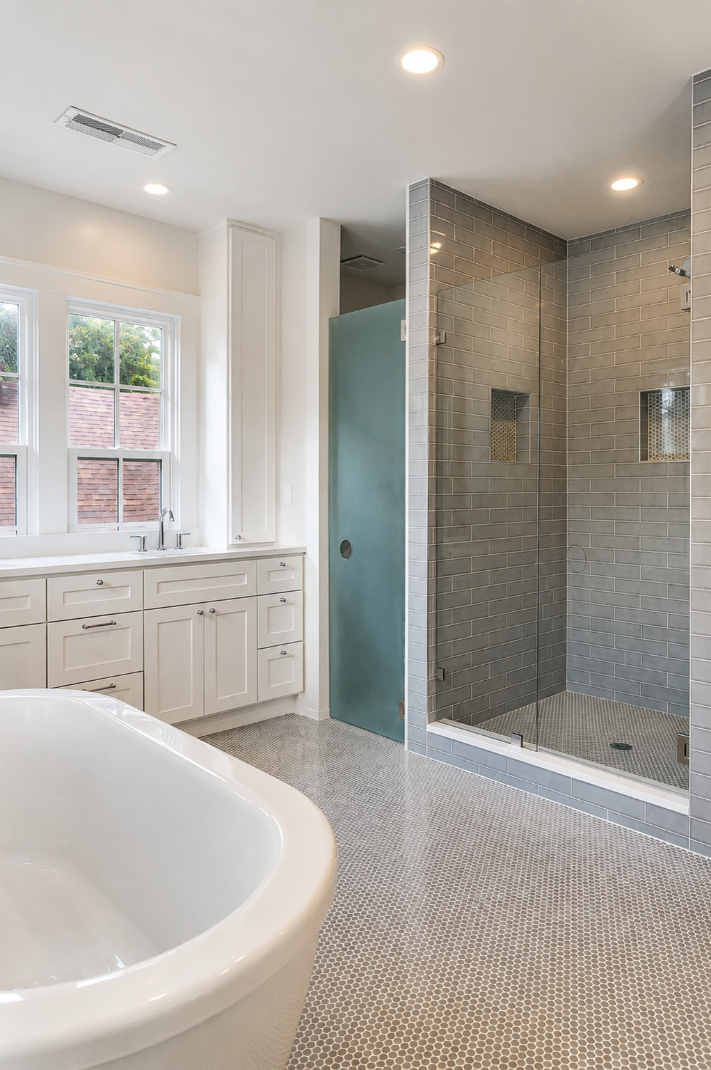 Dallas TX - Master Bathroom Renovation & Custom Built-Ins Installation