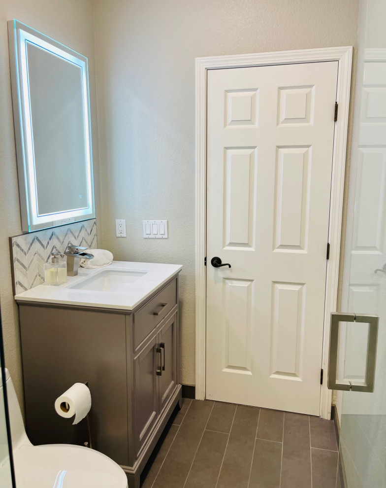 Roseville Chevron Guest Bath