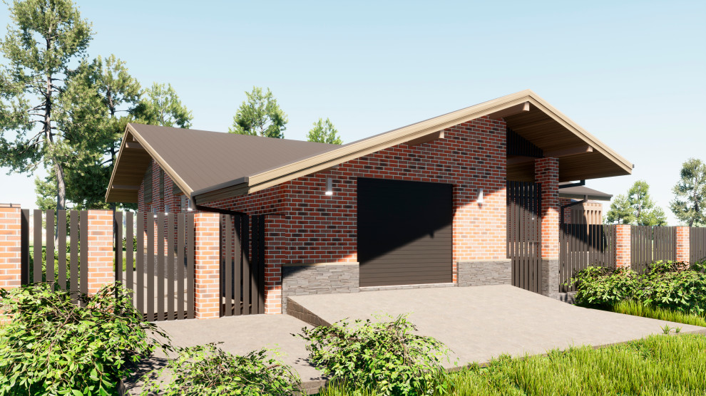 Одноэтажный дом со вторым светом