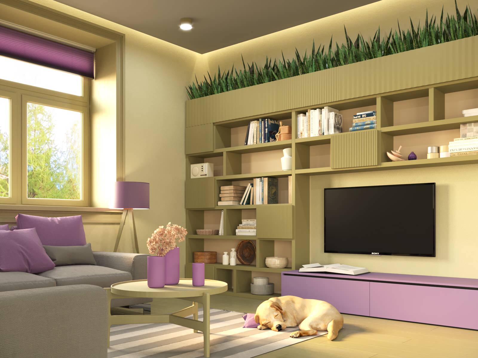 Интерьер в "Эко-стиле" для семьи из 5 человек