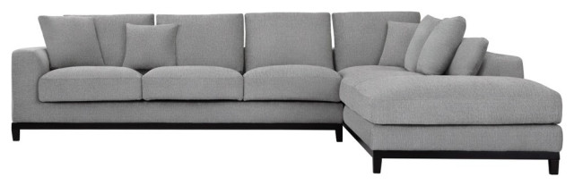 Kellan Sectional Sofa, Right Chaise, Light Gray