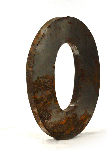 Large Metal Wall Letters industrial rustic metal small letter o 18" - industrial - wall Large Metal Wall Letters industrial rustic metal small letter o 18" - industrial - wall