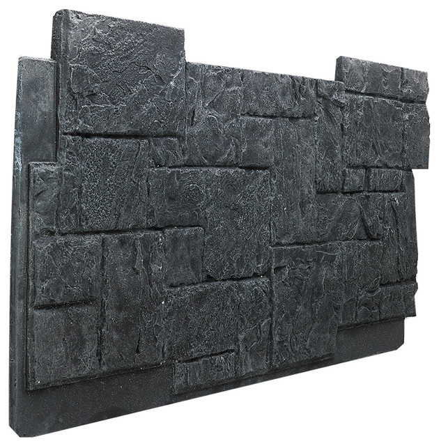 Jagged Castle Stone Wall Panel 48"W X 24"H X 1.5"D Traditional Wall Panels by Buy Faux Stone