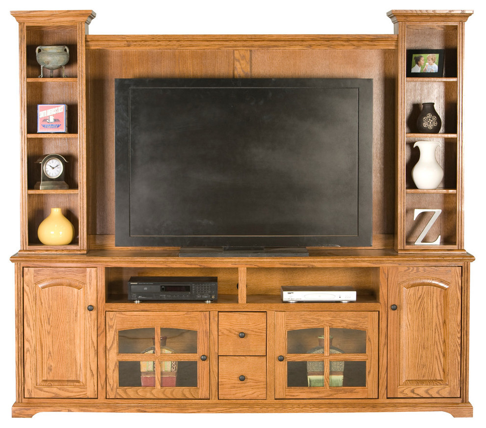 Oak Ridge 90" Entertainment Console Traditional Entertainment