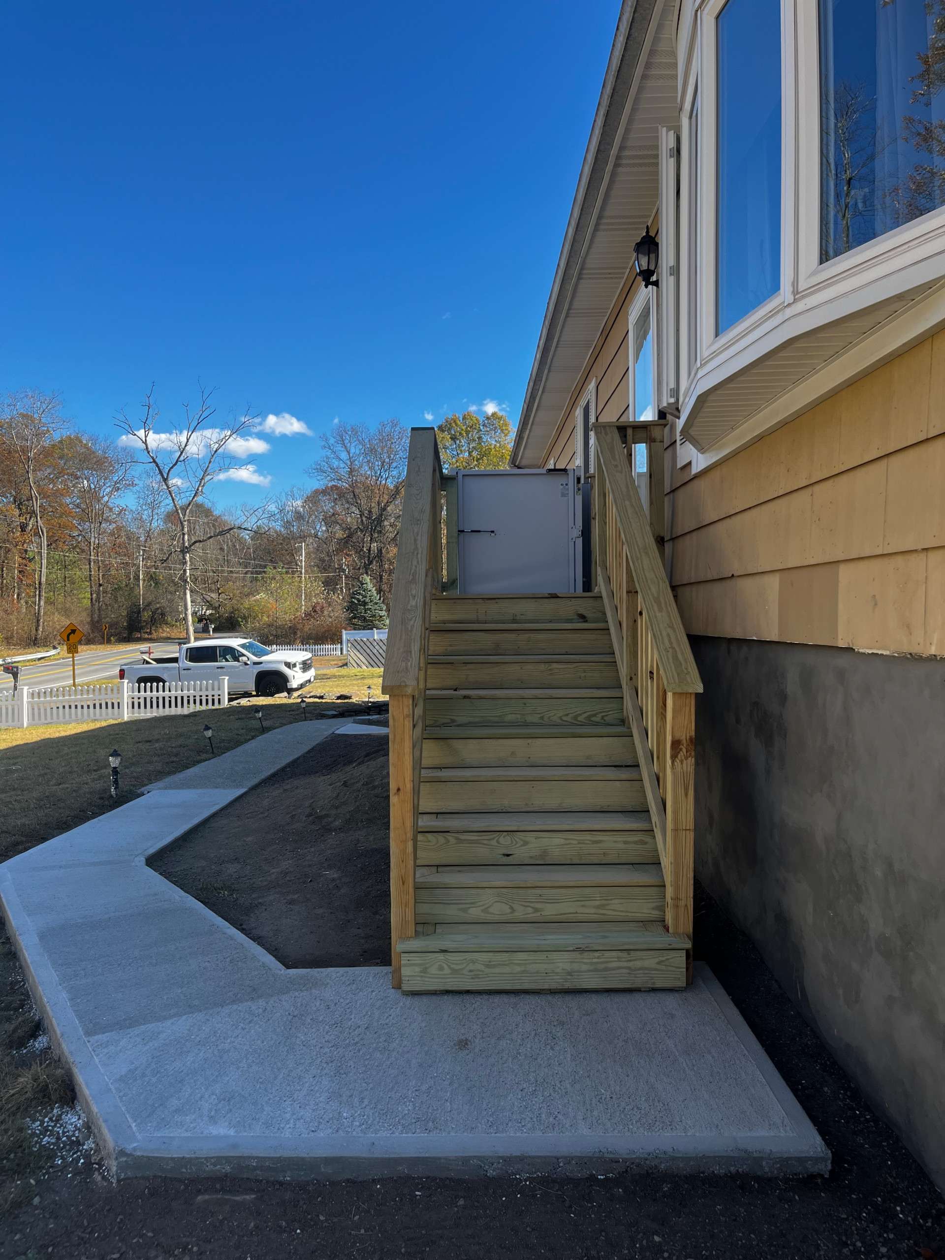 Pressure Treated Porch with Wheelchair Elevator