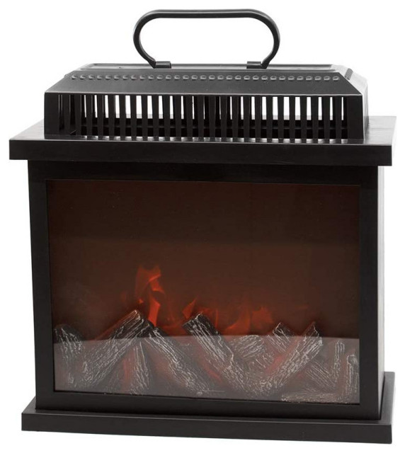 Kurt Adler 11" BatteryOperated LED Fireplace Lantern Transitional