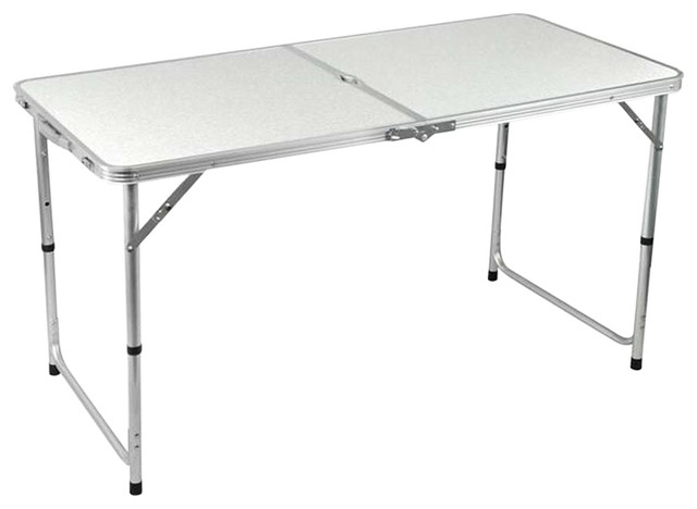 Folding With Steel Metal Frame and Plastic Top, Simple Contemporary Design