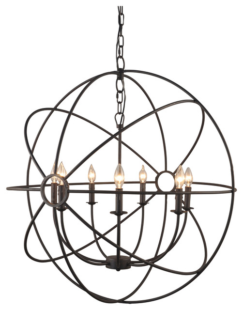 Orbit Iron Chandelier Contemporary Chandeliers by Moti