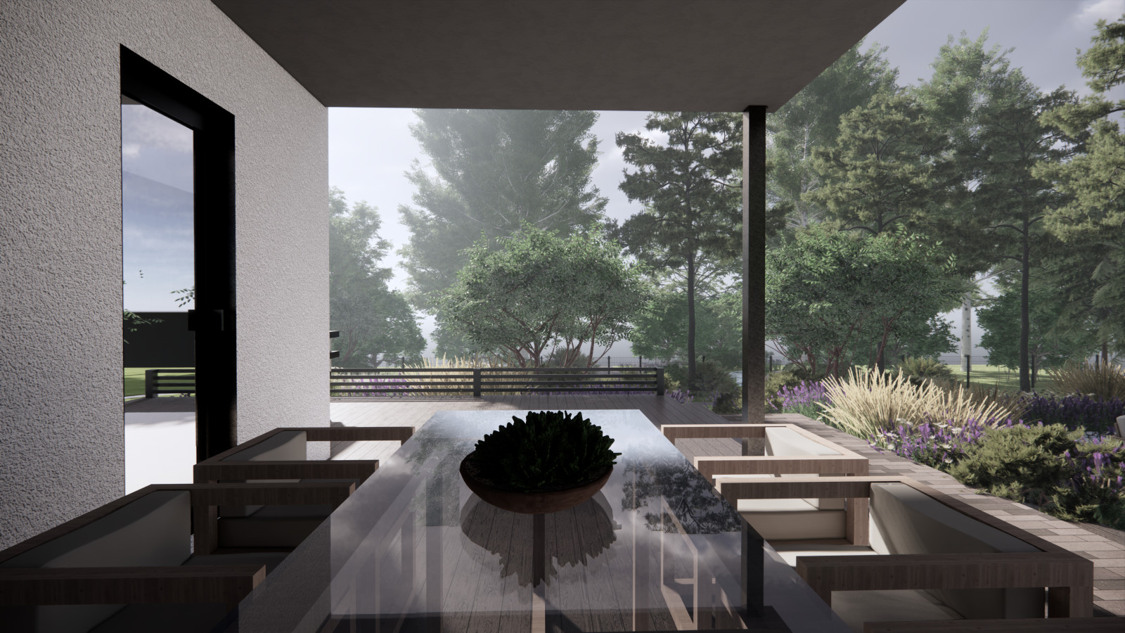 Вид с террасы на залив