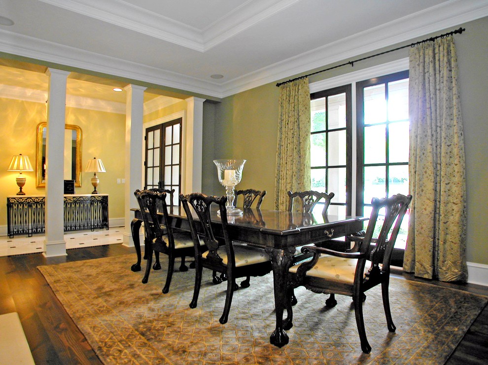 Design ideas for a traditional dining room in Charlotte.