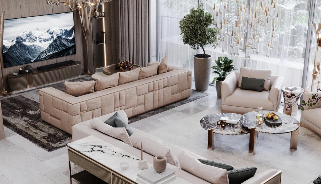 Дизайн интерьера квартиры в Дубае, Atlantis The Royal (2023)