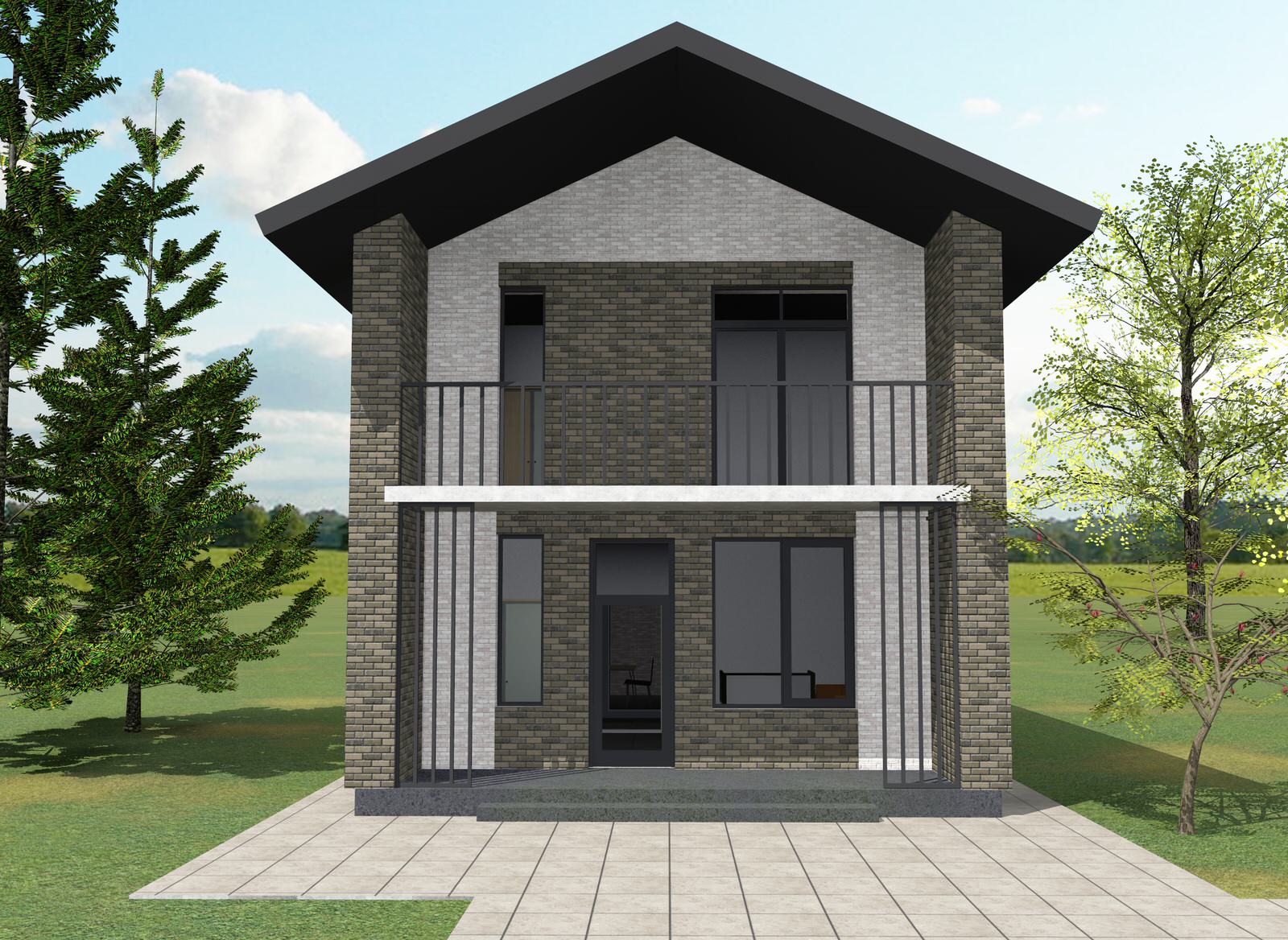Проект дома с фасадом из кирпича