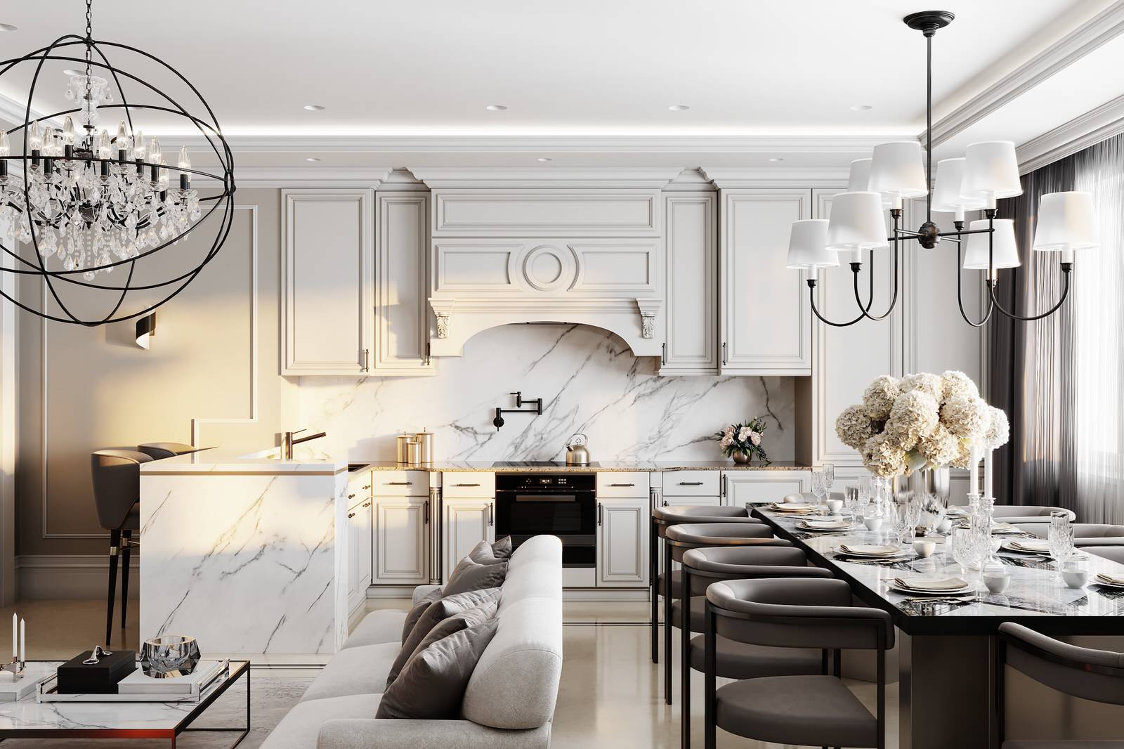 Роскошный интерьер современной квартиры