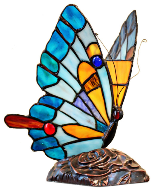 tiffany style butterfly table lamp