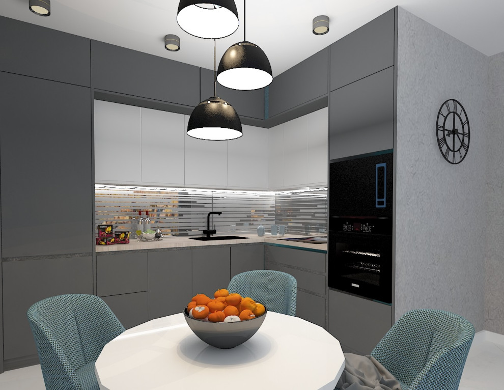 Однокомнатная квартира в серых тонах