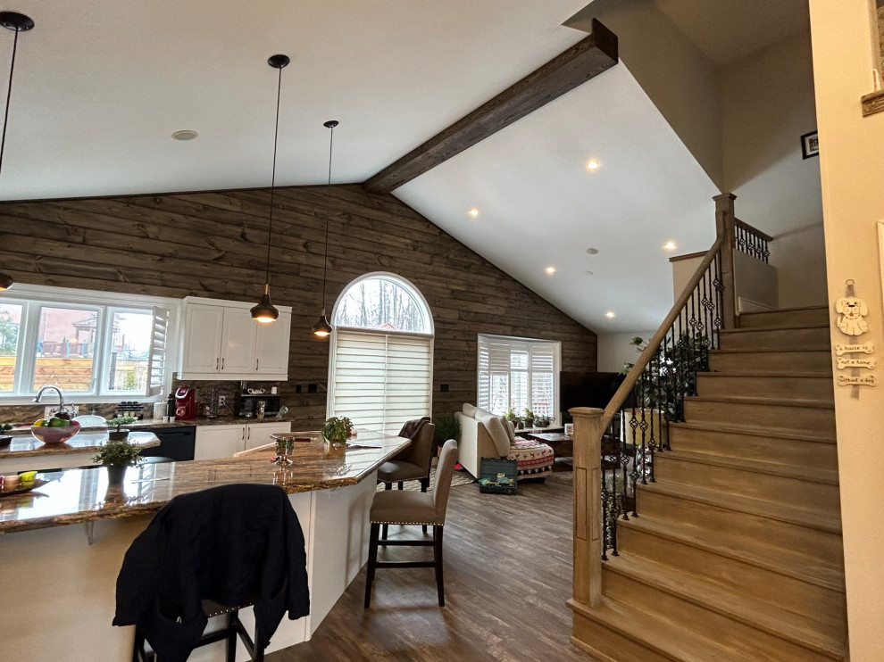 Beautiful Rustic-Modern Style Main Floor & Stairs Transformation