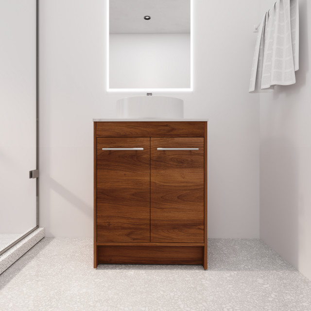 BNK 24 Inch Freestanding Modern Bathroom Vanity with Sink Combo, 24 ...