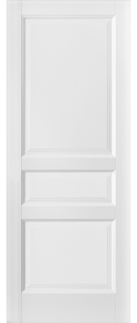3 Panel Slab Barn Door Lucia 31 Matte White Wood Kitchen Pantry