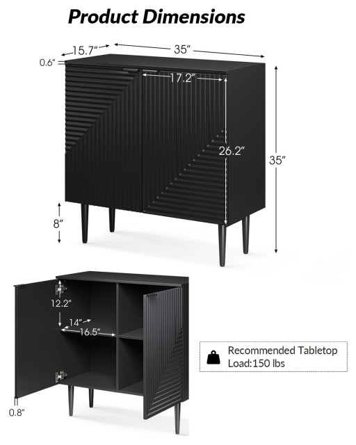 Burkart 2-Door Accent Cabinet - Midcentury - Accent Chests And Cabinets ...