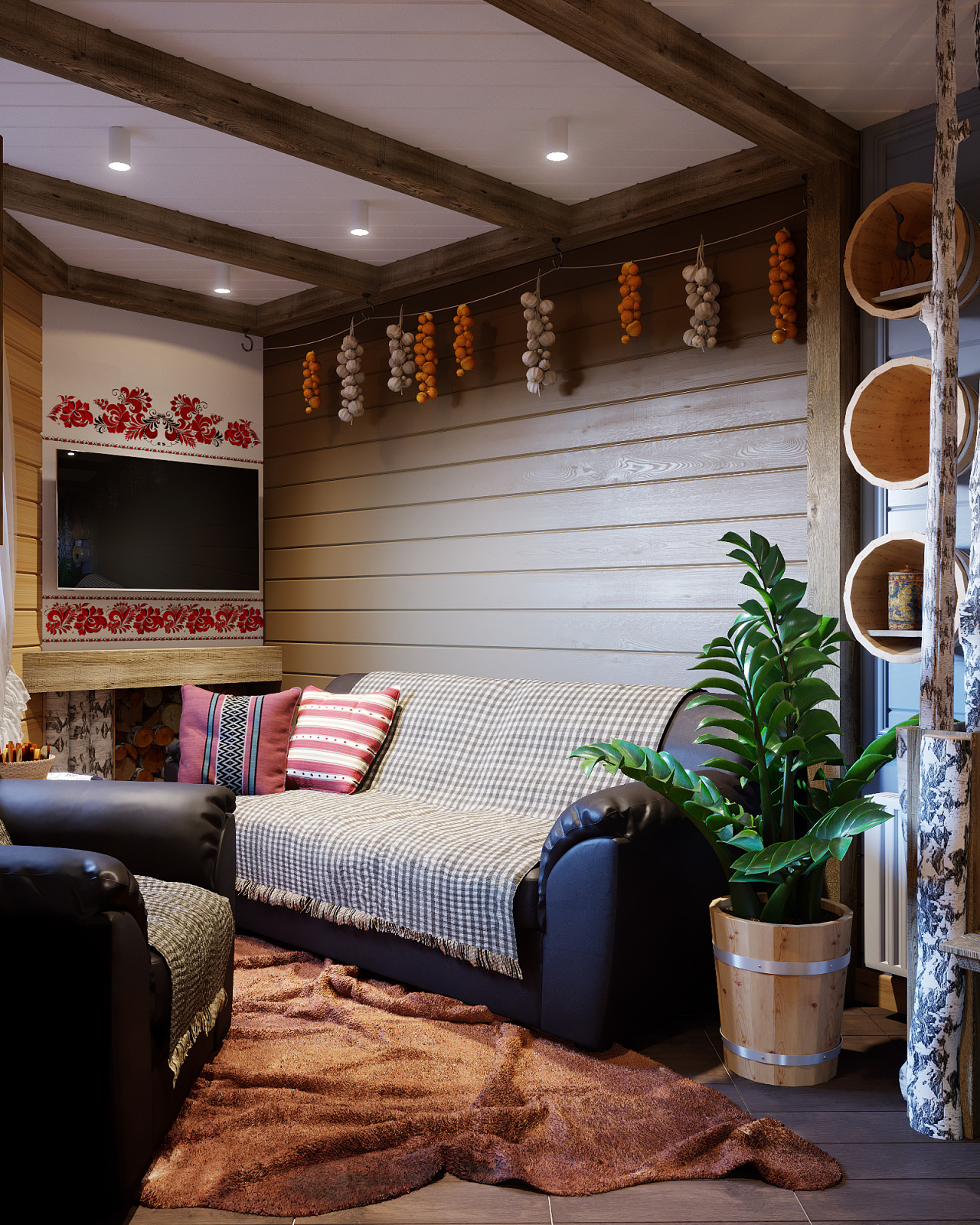 Баня с русскими мотивами