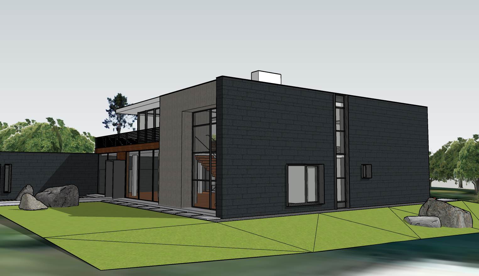 Эскиз индивидуального загородного дома