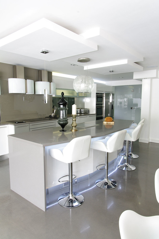 This is an example of a contemporary kitchen in Kent.