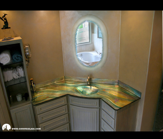Glass Integral Sinks badezimmer