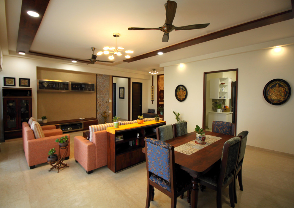Photo of an eclectic living room in Bengaluru.