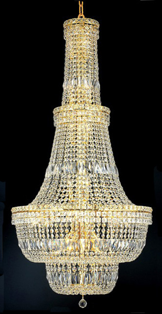 Elegant Lighting 2528G28G/RC Chandelier from the Tranquil Collection
