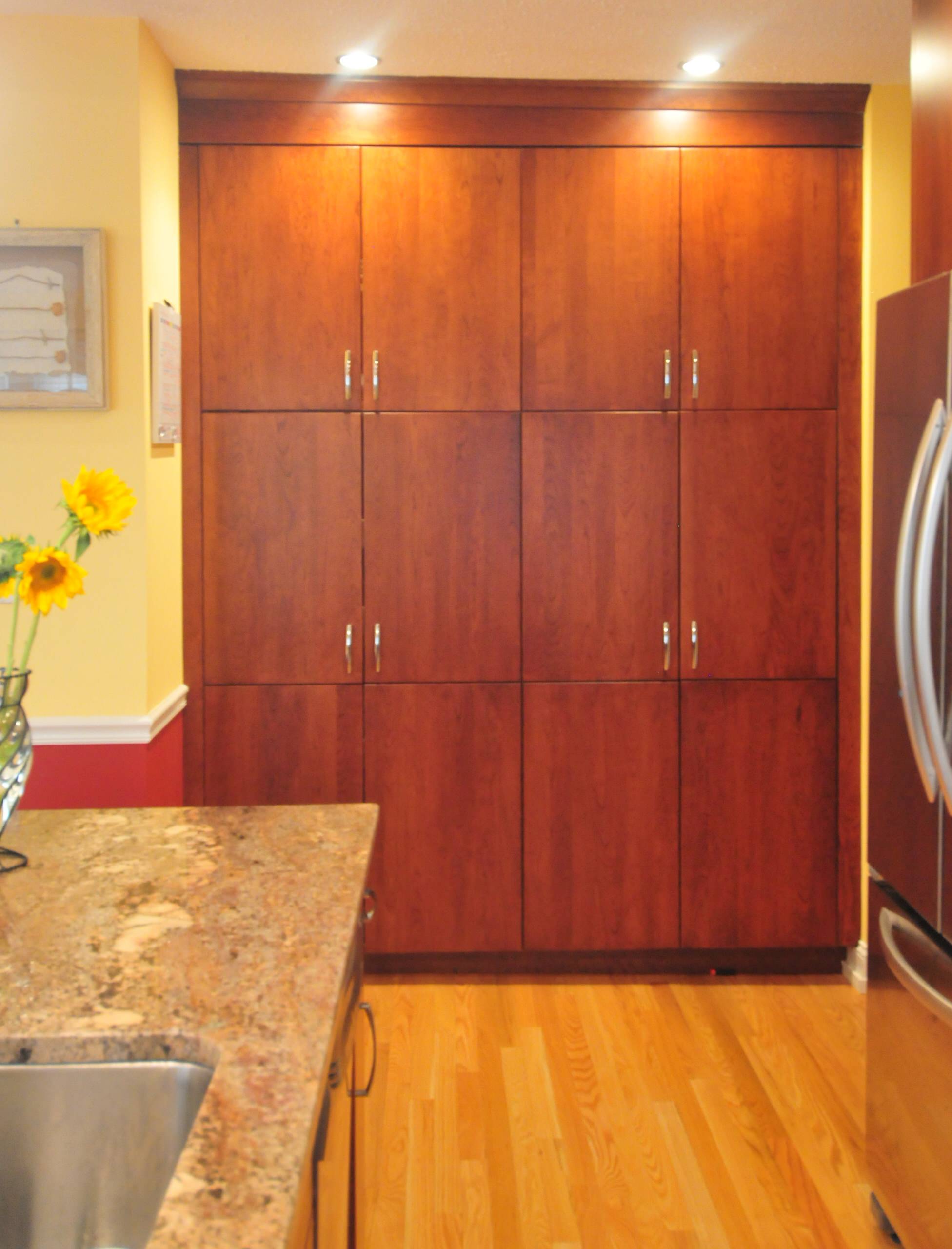 contemporary Cherry Open Kitchen