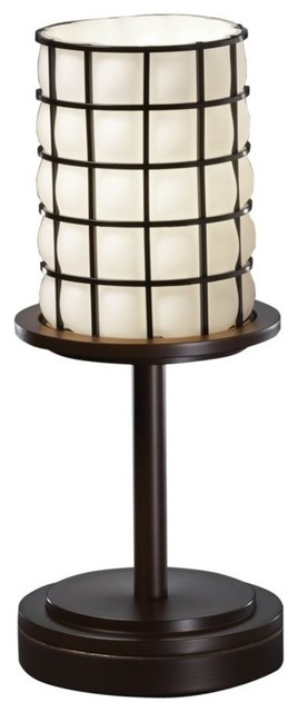 Justice Design Wgl-8798-10 Dakota 1-Light Table Lamp, Short