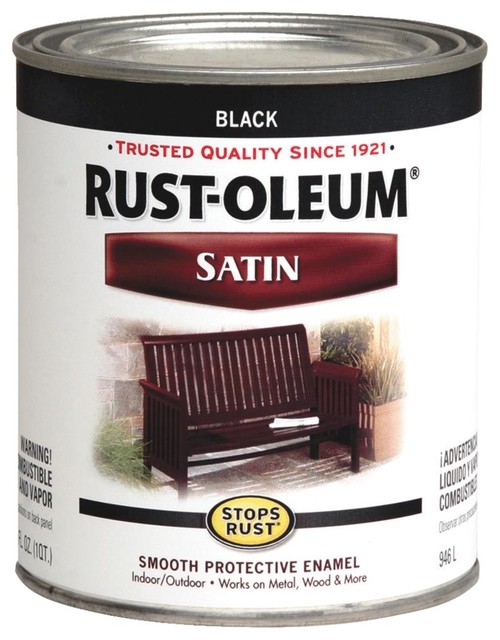 RustOleum Satin Black Enamel 7777502 Contemporary Paint by Hipp