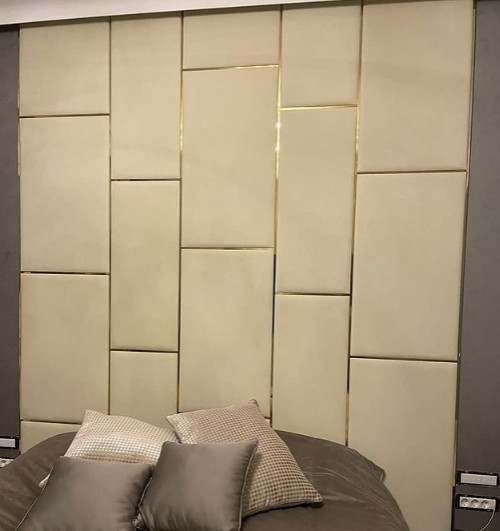 Стеновые панели в обивке Алькантара. Декор молдинги