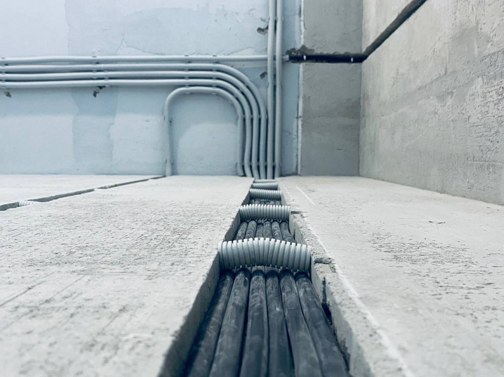 ЖК EVER электромонтаж в 3-х комнатной квартире 88м2.