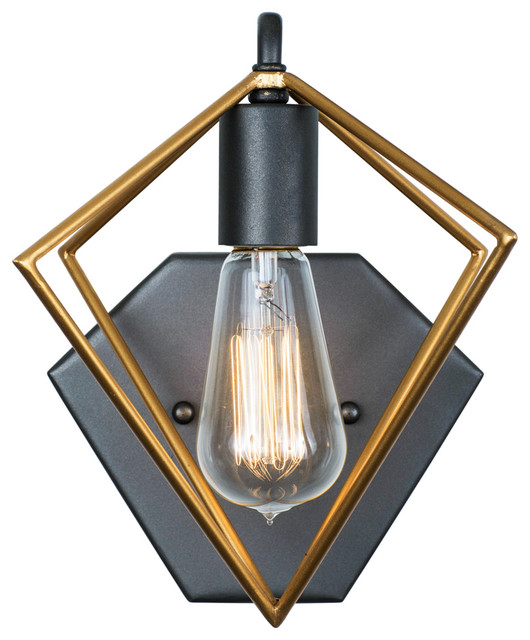 Metropolis 1Light Bath Fixture, Antique Gold, Rustic Bronze Bathroom Vanity Lighting by